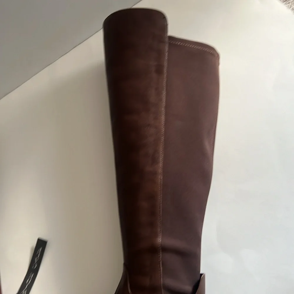 Vince Camuto Brown‎ Leather Boots Paton over the knee